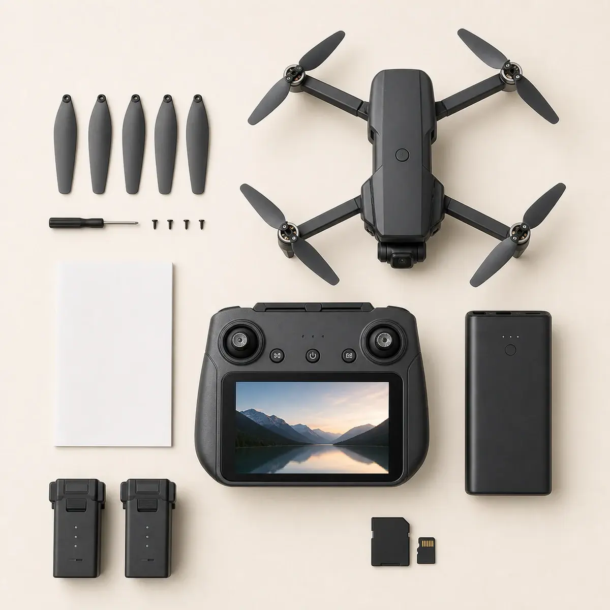 SkyTrack W12 GPS Ekranlı Kumandalı Drone Seti
